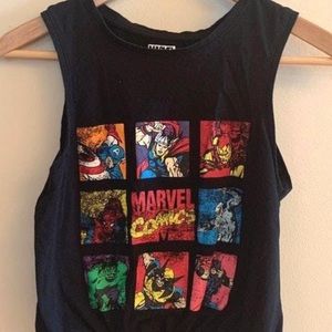 Marvel tank top with tie front